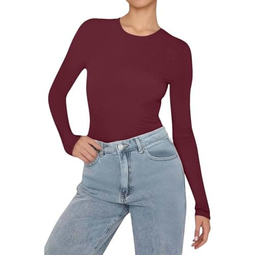 Ladies Thermal Tops 3 Pack Long Sleeve Tops for Women Soft Breathable Slim Fit Base Layer Shirt Ideal for Thermal Layering Casual Wear Womens Long Sleeve — view 3
