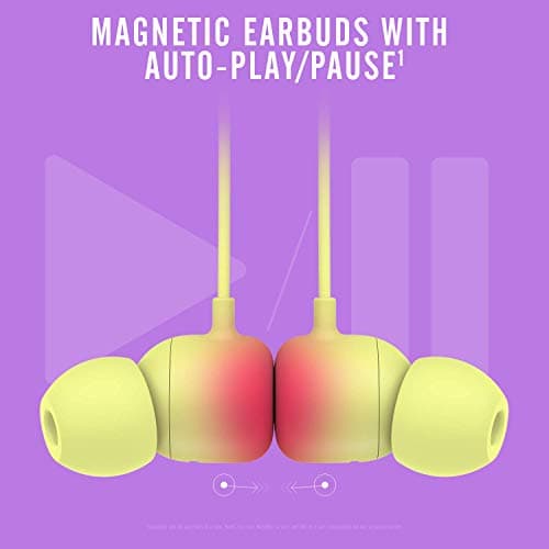 Beats Flex Wireless Earphones – Apple W1 Headphone Chip, Magnetic Earbuds, Class 1 Bluetooth, 12 Hours of Listening Time, Built-in Microphone - Yuzu Yellow — view 5