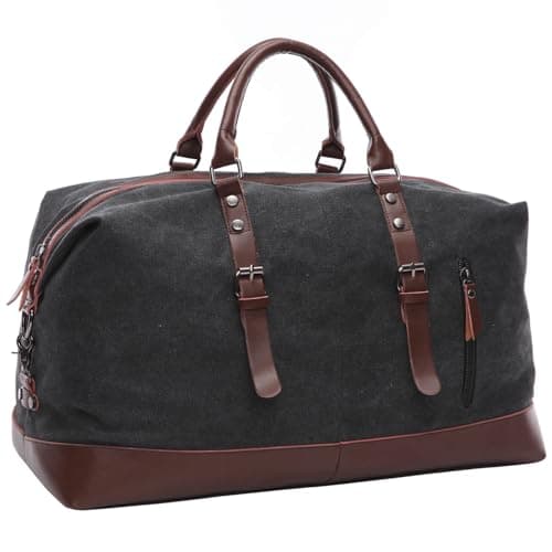 Canvas Duffle Bag 40-50L Large Capacity Travel Bag, Gym Duffle Bag Multi-Functional Shoulder, Hand, and Crossbody Carry Weekend Bag for Men and Women — view 2