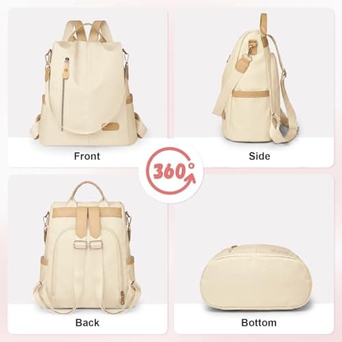 Aucuu Anti Theft Backpacks for Women, Women's Backpack, Lightweight Waterproof Ladies Rucksack, Large Casual Daypacks, Ladies Fashion Handbag, Travel Shoulder Bag for School Work Travel — view 3