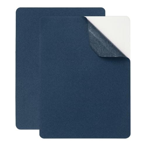 YELARXI Repair Patches 8 x 6IN Twill Fabric 2 Pack Navy Blue