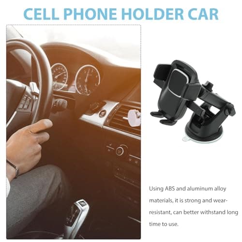 TOPBATHY Car Suction Phone Holder Car Mount for Phone, Black Abs — view 3
