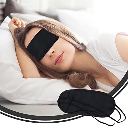6 Pack Eye Mask for Sleeping,Blindfold,Eye Cover for Sleeping,Shade Cover, Sleeping Blindfold for Men & Women, Suitable for Lunch Break/Travel/on The Plane/Hotel/Camping Usage (Black) — view 2