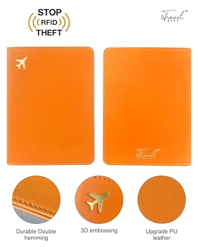 toTravelGear Passport Holder for Travel Essentials RFID Blocking PU Leather — view 3