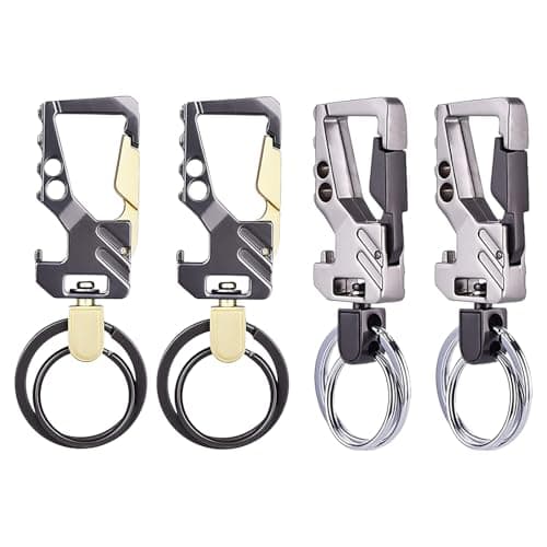 4-Piece Keyring Bottle Opener Set with Quick-Release Detachable Rings