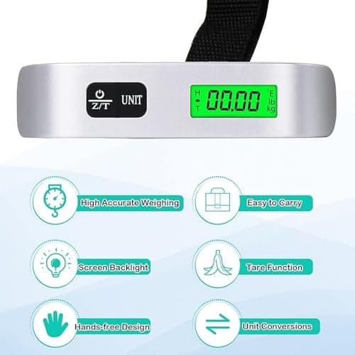 Blendura Digital Luggage Scale with Hook, Portable Scale 110 lb/ 50kg — view 2