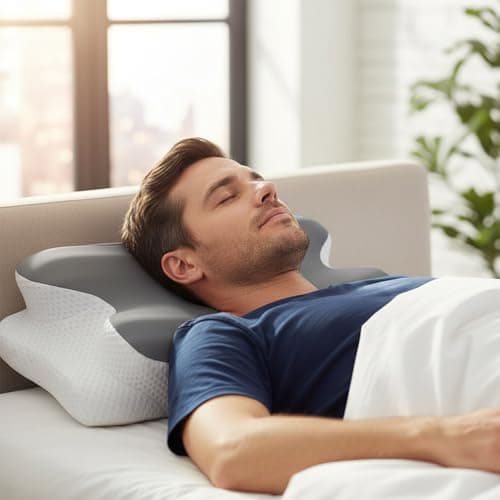 TsunNee 60D Memory Foam Pillow, Orthopedic Ergonomic Pillow for Neck and Shoulder Pain, Cervical Neck Support for Side Back Stomach Sleepers — view 3