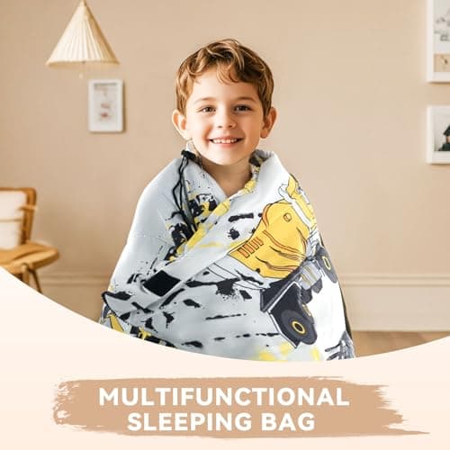Lightweight Kids Sleeping Bag for Camping, Child Sleeping Bag with Pillow — view 6