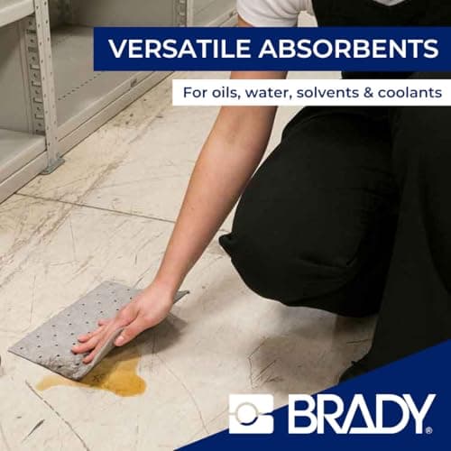 SPC® by Brady Universal Spill Kit – Anti-Pollution Kit - Portable Kit for Small Spills, Absorbs Oils, Water, Solvents & Coolants, Includes 10 Absorbent Pads, 2 Socks, Gloves & Disposal Bag — view 2