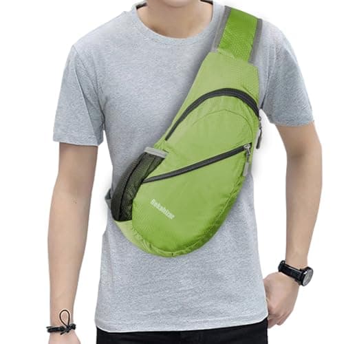 Bekahizar Sling Bag Backpack Cross Body Bag Chest Shoulder Rucksack Lightweight Multipurpose Day Packs for Men And Women Walking Cycling Hiking Camping Outdoor Sports (Olive green) — view 2