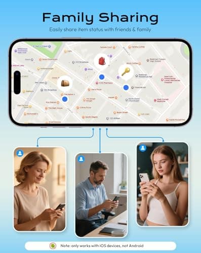 Smart Air Tracker Tag with Apple Find My, Item Finders for Luggage/Keys/Bags, Removable Battery (iOS Only) White — view 5