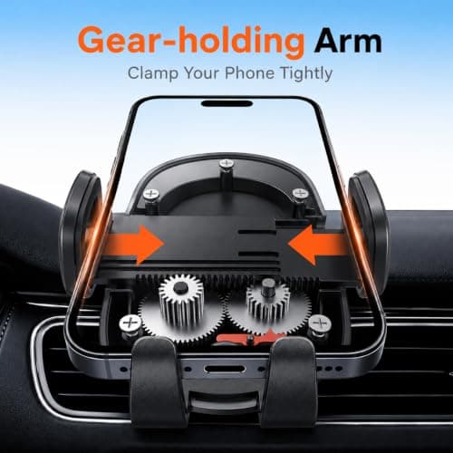 2026 Upgraded Car Phone Holder with [Ultra-Strong Magnets] [Strong Suction + Nano Gel] [360° Rotatable & Foldable] Dashboard & Windscreen Phone Mount for Phone 17/16/15 Pro Max Plus Mini, Black — view 5