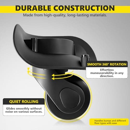 Luggage Wheels Replacement for Suitcase, Replacement Wheel for Suitcase Repair, 360° Rotating Luggage Spinner Wheel with 4 Mounting Holes H041 (H041-L-2) — view 4