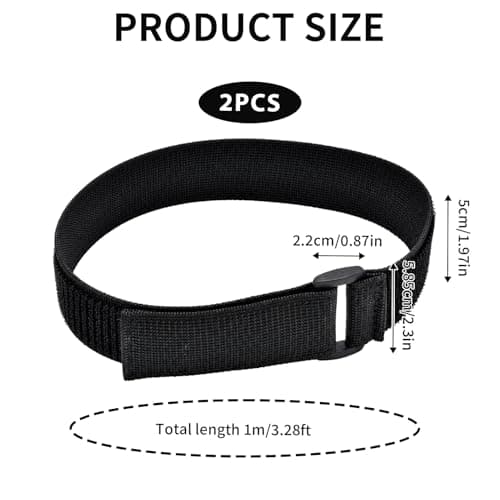 2 Pcs Heavy Duty Elastic Cinch Straps with Quick-Release Buckles — view 2