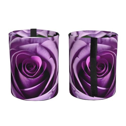 MDATT Purple Rose Car Trash Can Leak-Proof Organizer For Long Road Trips And Family Vacations — view 2