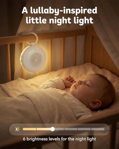 MOXTOYU Portable White Noise Machine for Baby Soothing Sounds, Bluetooth Sleep Aid with Night Light Bluetooth Speaker White Noise Machine Sound Therapy Long-Lasting Power Timer Baby Gifts — view 3