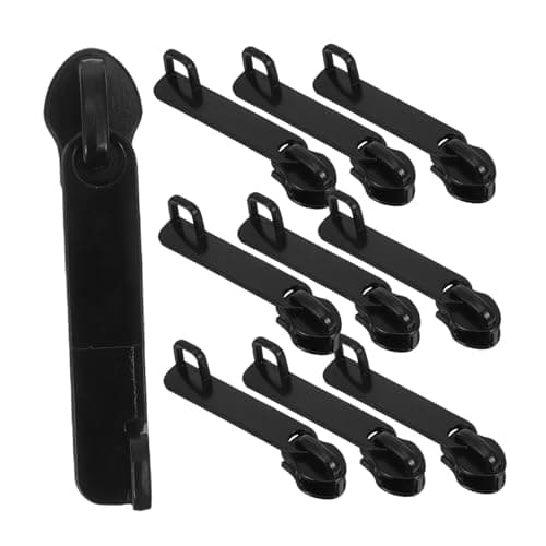 OKUMEYR 10pcs Zipper Replacement Pulls - Zipper Repair Pull Handle Black