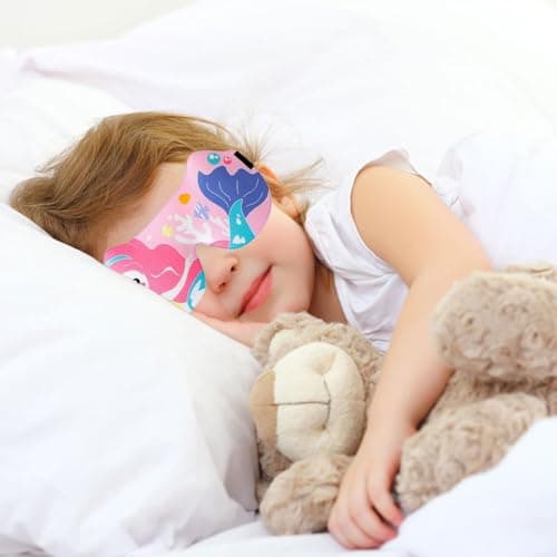 2 Pcs Kids Eye Masks for Sleeping, 3D Blackout Eye Mask for Sleeping (C) — view 3