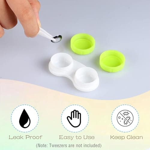 8 Packs Contact Lens Cases, Contact Lenses Holder Box with Left/Right Caps for Home Travel Outdoor — view 4
