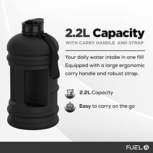 Fuel24 Jug 2.2 Litre Water Bottle Pop or Straw Cap Large Gym Sports Bottle — view 4