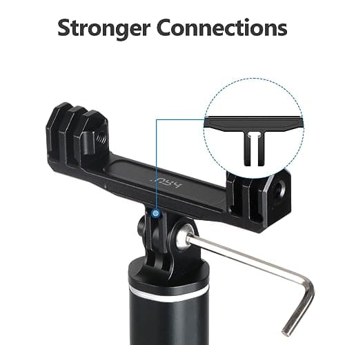 HSU Aluminium Alloy Twin Dual Mount Adapter for GoPro Action Cameras(90mm) — view 5