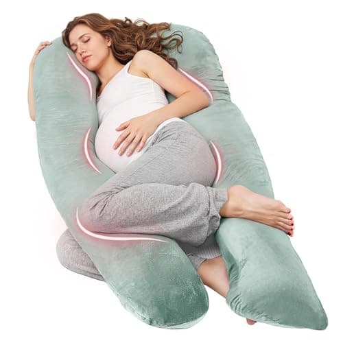 Nuliie Pregnancy Pillow for Sleeping, U Shaped (Green)