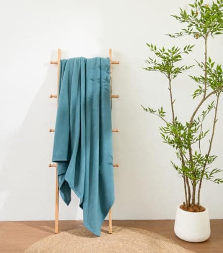 Adore Home Soft Warm Polar Fleece Blanket Large - Cosy Throw for Sofa, Bed, Travel, Car and Camping, 150x200cm, Teal — view 6