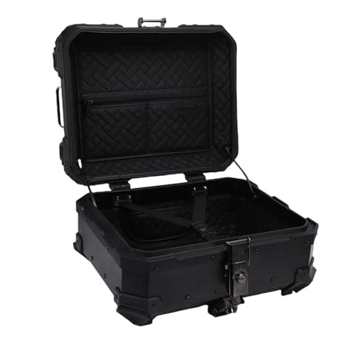 RiToEasysports Motorcycle Rear Box Aluminum Alloy Motorcycle Top Case 28L Waterproofing Lockable Arrow Storage Case Trunk for Commuting Touring Riders with 221°F Heat Resistance — view 2