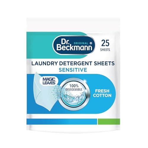 Dr. Beckmann Laundry Detergent Sheets, Sensitive, 25 Sheets