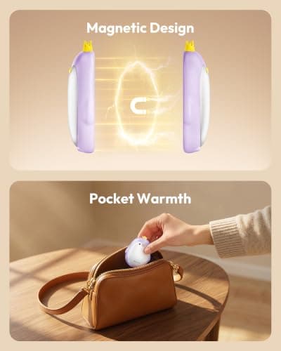 Gaiatop Magnetic Hand Warmers Rechargeable 2 Pack, Cute Penguin Design — view 4