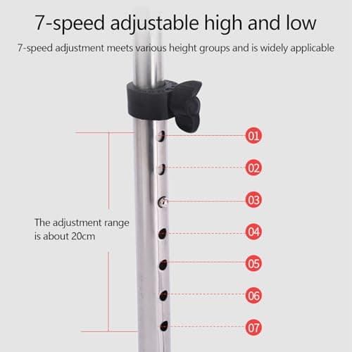Walking Stick for Elderly, Multifunctional Standing Aid Frame, Adjustable Four Leg Wide Base Stable Stainless Steel Canes Standing Mobility Aid — view 3