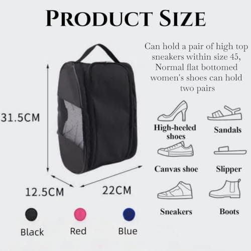 Upgrade Golf Shoe Bag, Football Boot Bag, for Walking, Travel, Gym, Storage — view 3