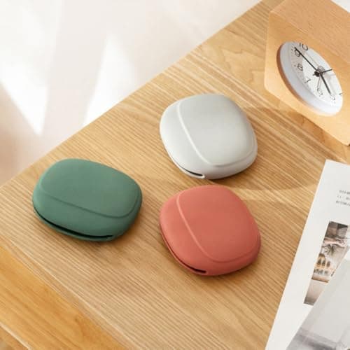 TOKIDNY 3pcs Silicone Earphone Cable Organizer Bag Small Travel Accessories Case Sundries Storage Pouch Portable Carrying Case for Headphones in Quiet Grey, Bamboo Green and Coral Red — view 5