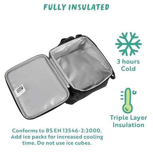Polar Gear Insulated Lunch Bag 5L with Bottle Pocket & Strap (Black) — view 4