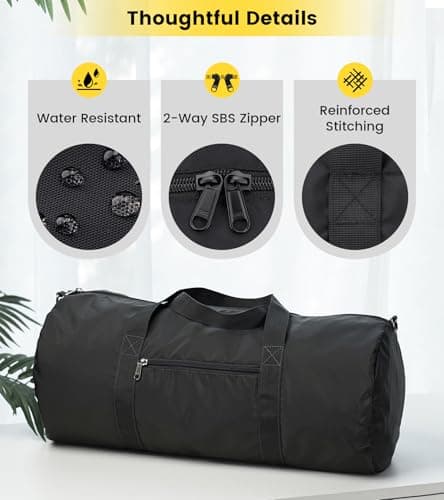 Vorspack 20 Inches Foldable Gym Bag, Lightweight Duffel Bag for Men Women — view 4