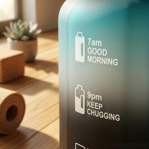 GEMFUL 2.2L Water Bottle Large Capacity Motivational with Time Markers — view 4