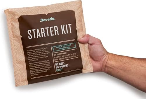Boveda Starter Kit Bundle: Season a Wood Storage Box Plus Maintain Humidity with 2-Way Humidity Control | Includes (2) Each Size 60 Boveda 84% & 72% | 1-Count — view 3