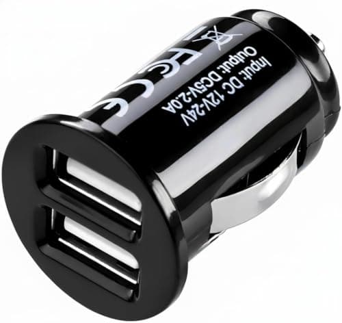 Fast USB Car Charger Dual Port Car Adapter 12V/24V Cigarette Lighter Socket Charging Plug Compatible with i-Phone, Samsung and Android phones (2)