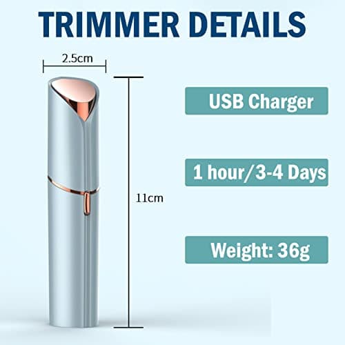 Lady Shaver for Women, Facial Hair Remover, Facial Hair Remover for Women, USB Rechargeable Facial Epilator, Hair Removal Device for Peach Fuzz/Facial Hair/Lip/Chin Travel Size — view 4