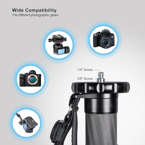 SIRUI 61.4"/156cm Carbon Fibre Monopod for Camera, P-326 — view 3
