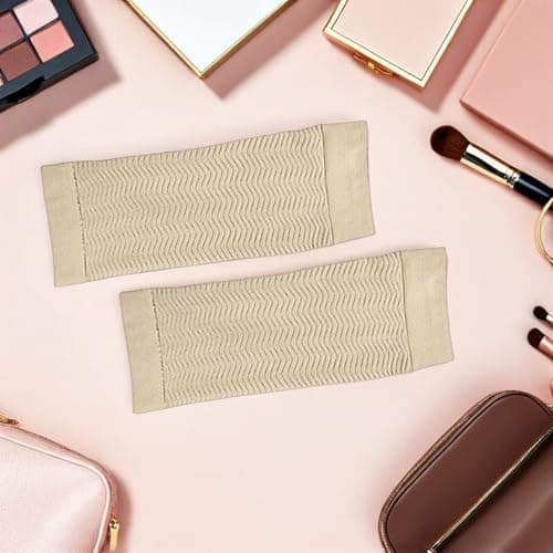 TOYANDONA Women Seamless Arm Shaping Sleeves Nylon Khaki Compression — view 5