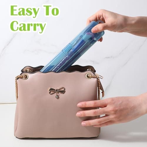 Classicseali 2 Pack Toothbrush Travel Holder, Travel Toothbrush Holder,Portable Plastic Toothbrushes Travels Holders with Secure Seal, 7.9 x 1.8 x 1.1 inches, Gray & Blue — view 6
