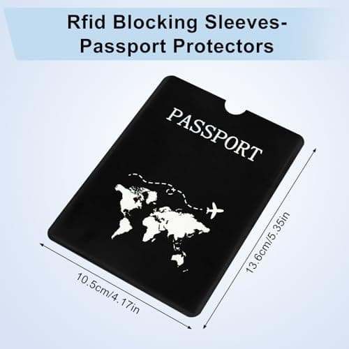 OUZRETUCU RFID Blocking Sleeves Set of 24, 20 Credit Card Protector Sleeves & 4 Protective Passport Holder for travel Women Men, Colorful, Slim, Waterproof — view 3