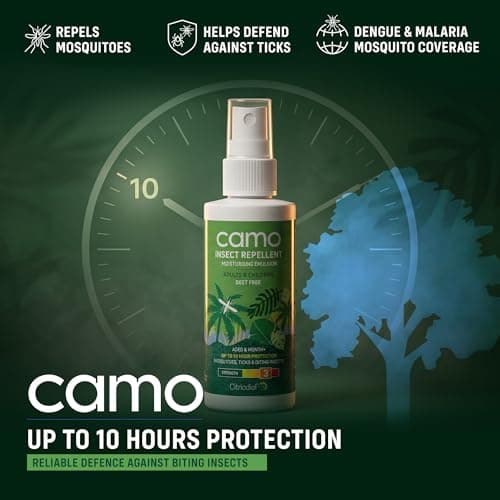 CAMO Insect Repellent Family Spray, Moisturising Lotion, 100ml - DEET Free, Safe on Skin, Repels Wide Range of Biting Insects, Clinically Proven Protection from Ticks & Dengue Carrying Mosquitoes — view 4