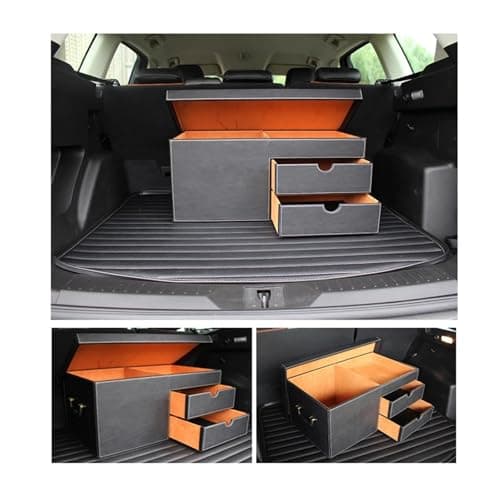 IUBGFTO 1x For Car SUV luxury Storage Trunk Footlocker Travel Organizer Box Dorm Luggage Chest — view 2