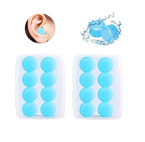8 Pairs Reusable Silicone Ear Plugs, Silicone Earplugs, for Sleeping Soft Reusable Moldable Noise Cancelling Earplug for Snoring, Perfect for Light Sleeper
