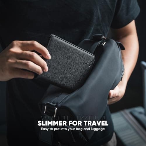VULKIT Leather RFID Blocking Travel Wallet - Organiser with Passport Holder, Business & Credit Card Slots, Boarding Pass Pocket — view 6