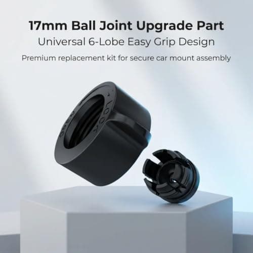 PQSIBBG Ball Head Mount Nut Replacement Set for 17mm Phone Holders, 5 Pack Black Locking Nut Parts for Car Mount Spare Stock and Daily Repair — view 5