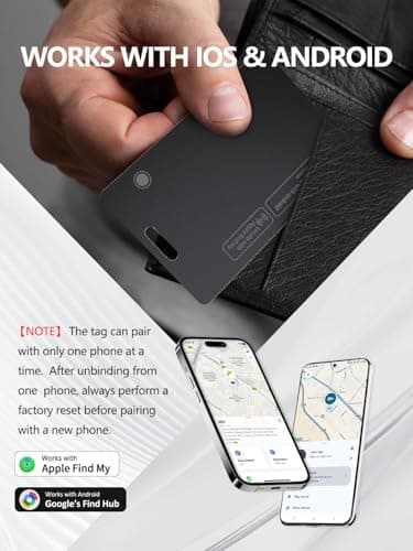 Lmrbelec Wallet Tracker Card for Apple & Android - 2 Pack — view 2
