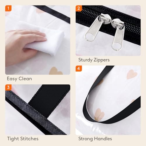 Lifewit 4 Pack Clear Storage Bags, 40L Plastic Clothes Storage Bags — view 6
